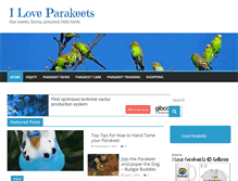 Tablet Screenshot of iloveparakeets.com